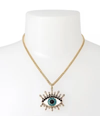 Kurt Geiger London Evil Eye Rhinestone Embellished Statement Pendant Necklace