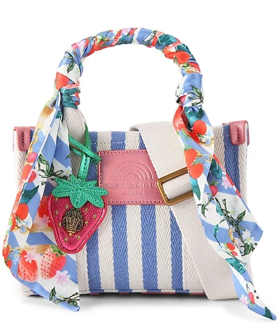 Kurt Geiger London Extra Small Southbank Strawberry Stripe Tote Bag