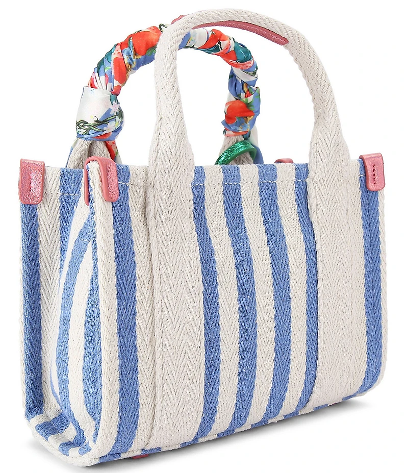 Kurt Geiger London Extra Small Southbank Strawberry Stripe Tote Bag