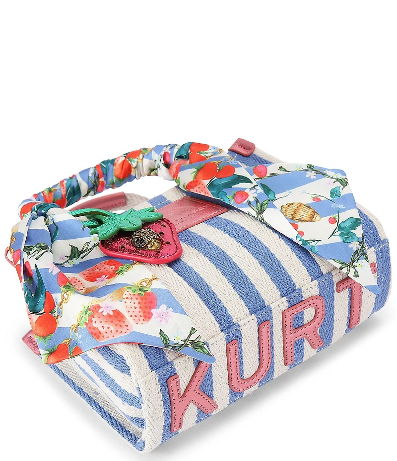 Kurt Geiger London Extra Small Southbank Strawberry Stripe Tote Bag