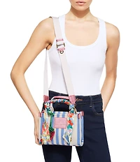 Kurt Geiger London Extra Small Southbank Strawberry Stripe Tote Bag