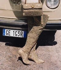 Kurt Geiger London Fabric Medium Kensington Rhinestone Crossbody Bag