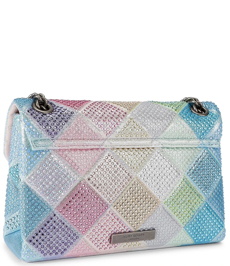 Kurt Geiger London Medium Kensington Fabric Rhinestoned Crossbody Bag