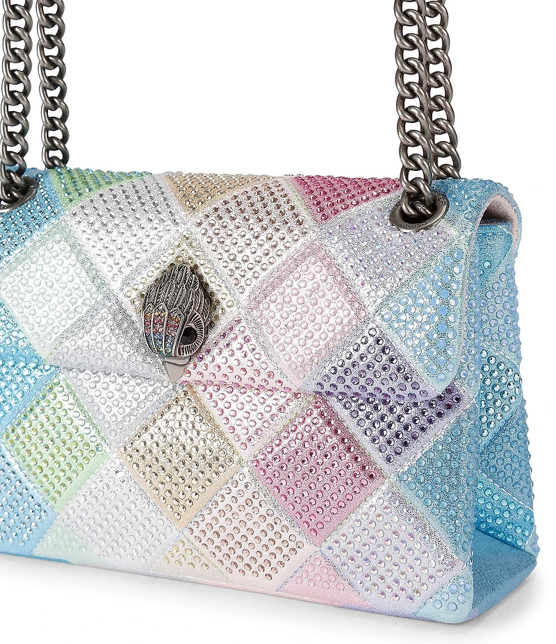 Kurt Geiger London Medium Kensington Fabric Rhinestoned Crossbody Bag