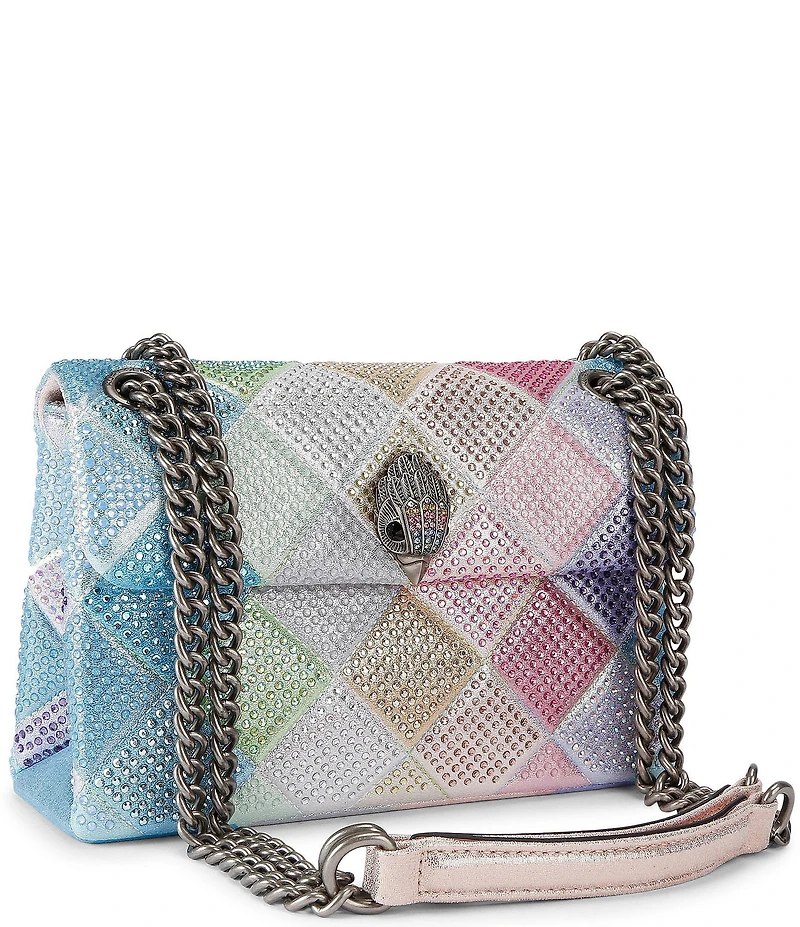 Kurt Geiger London Medium Kensington Fabric Rhinestoned Crossbody Bag