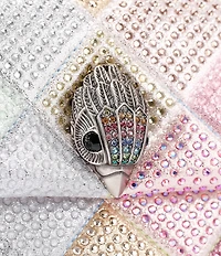 Kurt Geiger London Medium Kensington Fabric Rhinestoned Crossbody Bag