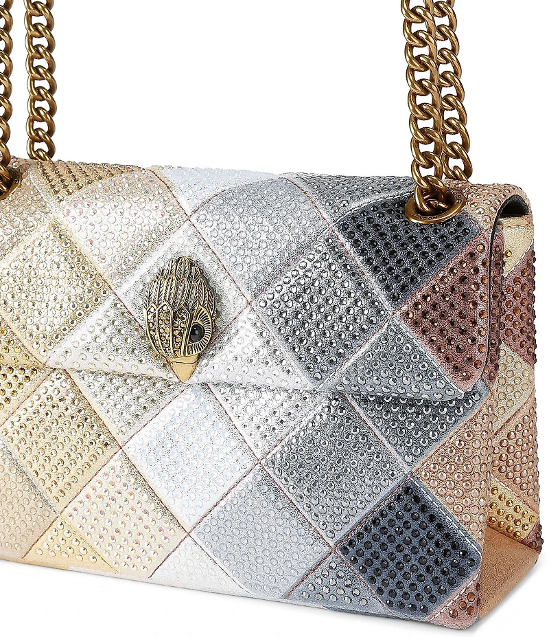 Kurt Geiger London Medium Kensington Fabric Rhinestoned Crossbody Bag