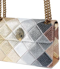 Kurt Geiger London Medium Kensington Fabric Rhinestoned Crossbody Bag
