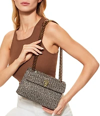 Kurt Geiger London Fabric Medium Kensington Rhinestone Crossbody Bag