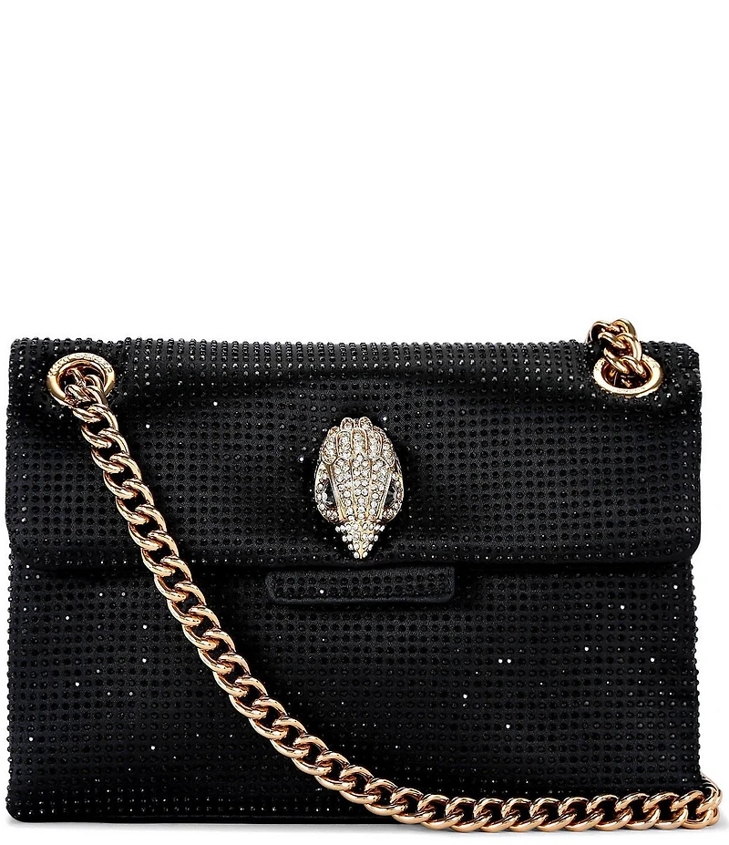 Kurt Geiger London Mini Kensington Fabric Rhinestone Chain Strap Crossbody Bag