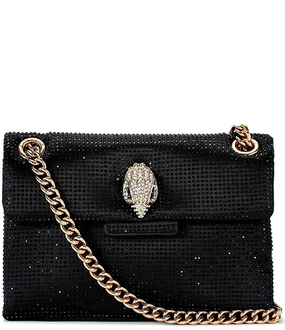 Kurt Geiger London Mini Kensington Fabric Rhinestone Chain Strap Crossbody Bag