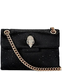 Kurt Geiger London Mini Kensington Fabric Rhinestone Chain Strap Crossbody Bag