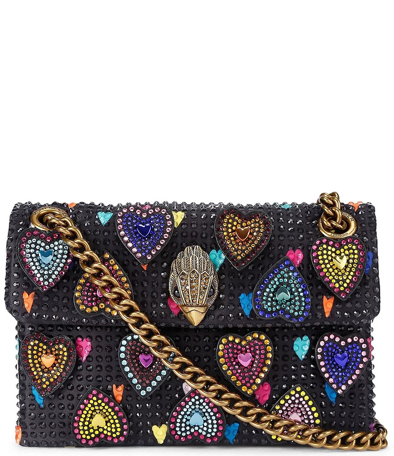 Kurt Geiger London Mini Kensington Heart Rhinestoned Crossbody Bag
