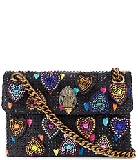 Kurt Geiger London Mini Kensington Heart Rhinestoned Crossbody Bag
