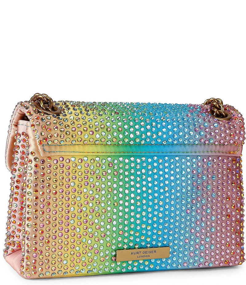 Kurt Geiger London Fabric Mini Kensington Ombre Crystal Crossbody Bag