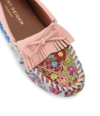 Kurt Geiger London Floral Beaded Ornament Moccasins