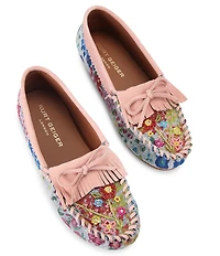 Kurt Geiger London Floral Beaded Ornament Moccasins