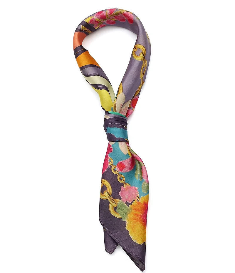 Kurt Geiger London Floral Butterfly Bandana Scarf