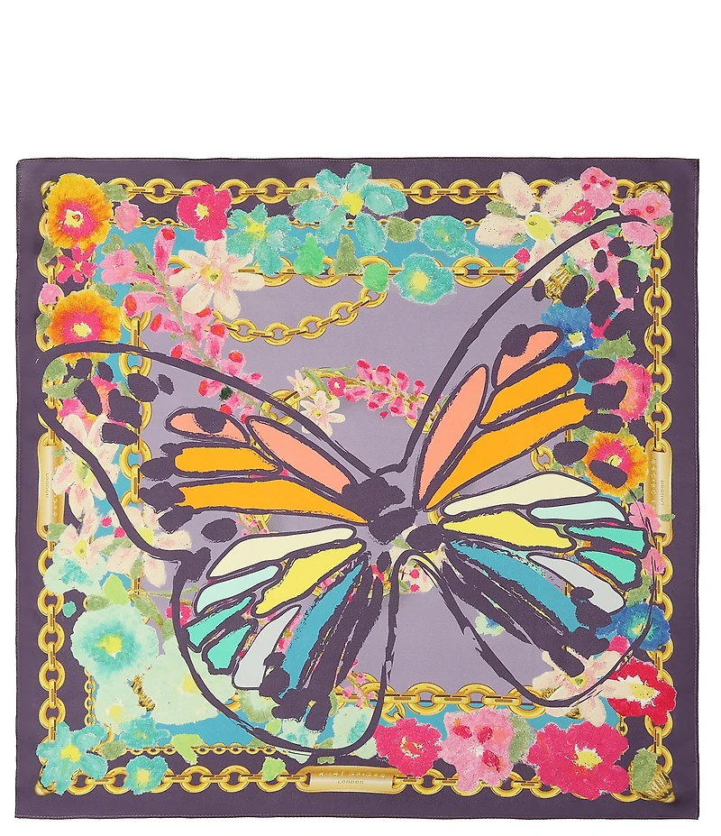 Kurt Geiger London Floral Butterfly Bandana Scarf