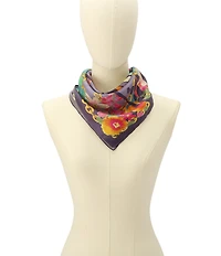 Kurt Geiger London Floral Butterfly Bandana Scarf