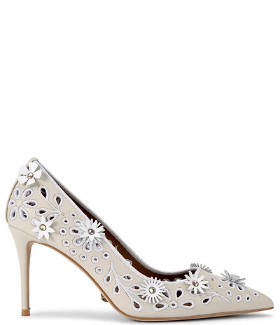Kurt Geiger London Flower Ornamented Suede Dress Pumps