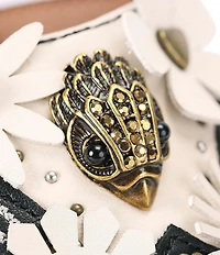 Kurt Geiger London Flower Western Studded Ornament Block Heel Platform Sandals