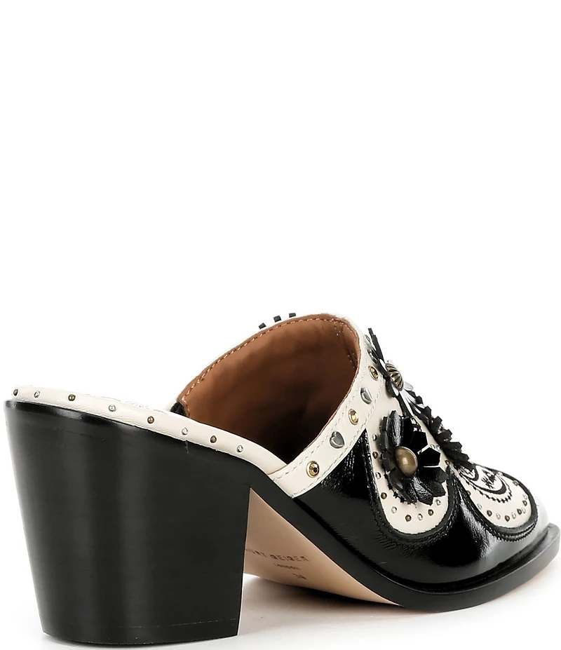Kurt Geiger London Flower Studded Ornamented Western Mules