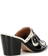 Kurt Geiger London Flower Studded Ornamented Western Mules