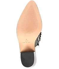 Kurt Geiger London Flower Studded Ornamented Western Mules