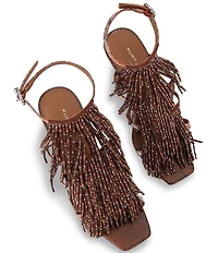Kurt Geiger London Fringe Crystal Embellished Dress Sandals