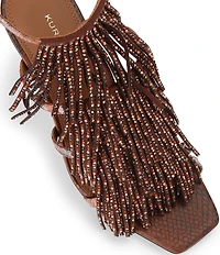 Kurt Geiger London Fringe Crystal Embellished Dress Sandals