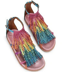 Kurt Geiger London Fringe Crystal Embellished Gladiator Sandals