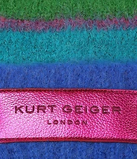Kurt Geiger London Fuzzy Striped Beanie