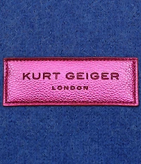 Kurt Geiger London Fuzzy Striped Long Oblong Scarf