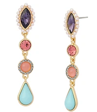 Kurt Geiger London Gemstone Linear Earrings