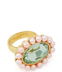 Kurt Geiger London Gemstone Pearl Cocktail Ring