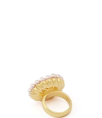 Kurt Geiger London Gemstone Pearl Cocktail Ring
