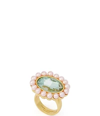 Kurt Geiger London Gemstone Pearl Cocktail Ring