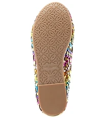 Kurt Geiger London Girls' Metallic Woven Logo Ornament Ballerina Flats (Toddler)