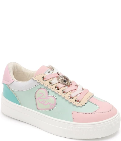 Kurt Geiger London Girls' Islington Color Block Heart Embellished Sneakers (Toddler)