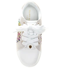 Kurt Geiger London Girls' Kensington Metallic Woven Leather Lace Up Sneakers (Infant)