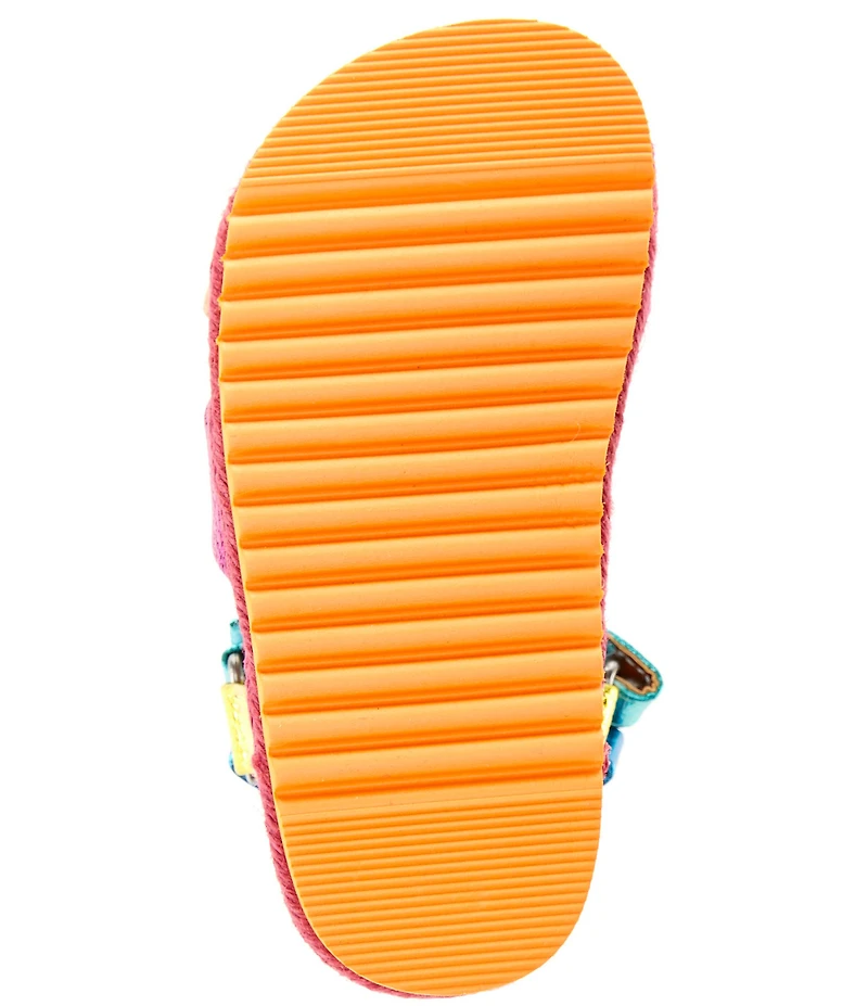 Kurt Geiger London Girls' Kensington Metallic Leather Logo Ornament Espadrille Sandals (Toddler)