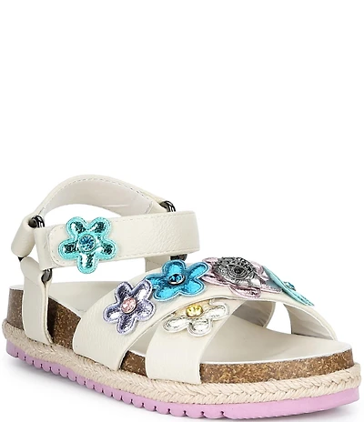 Kurt Geiger London Girls' Kensington Flower Espadrille Sandals (Youth)