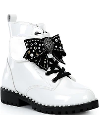 Kurt Geiger London Girls' Kensington Patent Leather Bow Boots (Toddler)
