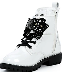 Kurt Geiger London Girls' Kensington Patent Leather Bow Boots (Toddler)