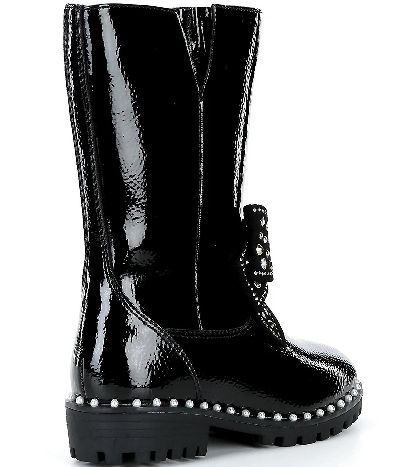 Kurt Geiger London Girls' Kensington Patent Studded Bow Boots (Toddler)