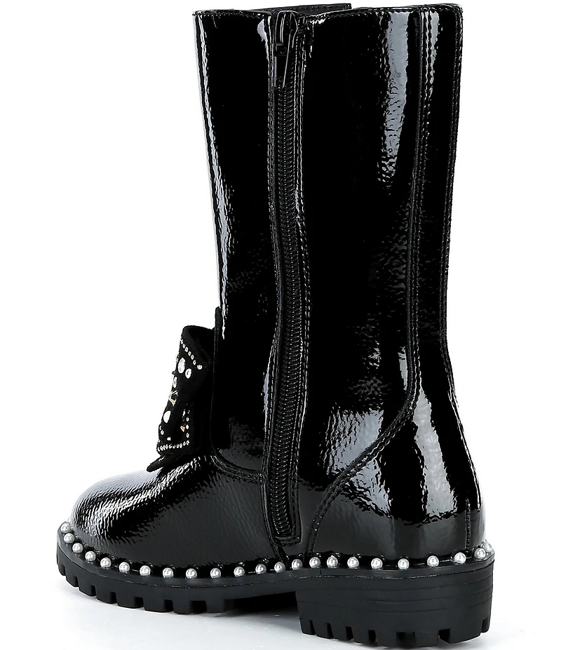 Kurt Geiger London Girls' Kensington Patent Studded Bow Boots (Toddler)