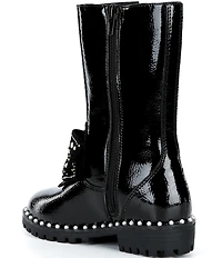 Kurt Geiger London Girls' Kensington Patent Studded Bow Boots (Youth)