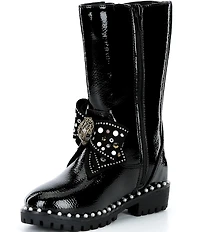Kurt Geiger London Girls' Kensington Patent Studded Bow Boots (Youth)