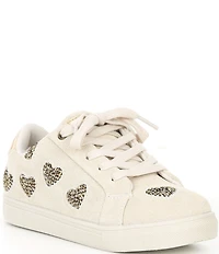 Kurt Geiger London Girls' Lane Love Suede Rhinestone Heart Sneakers (Toddler)